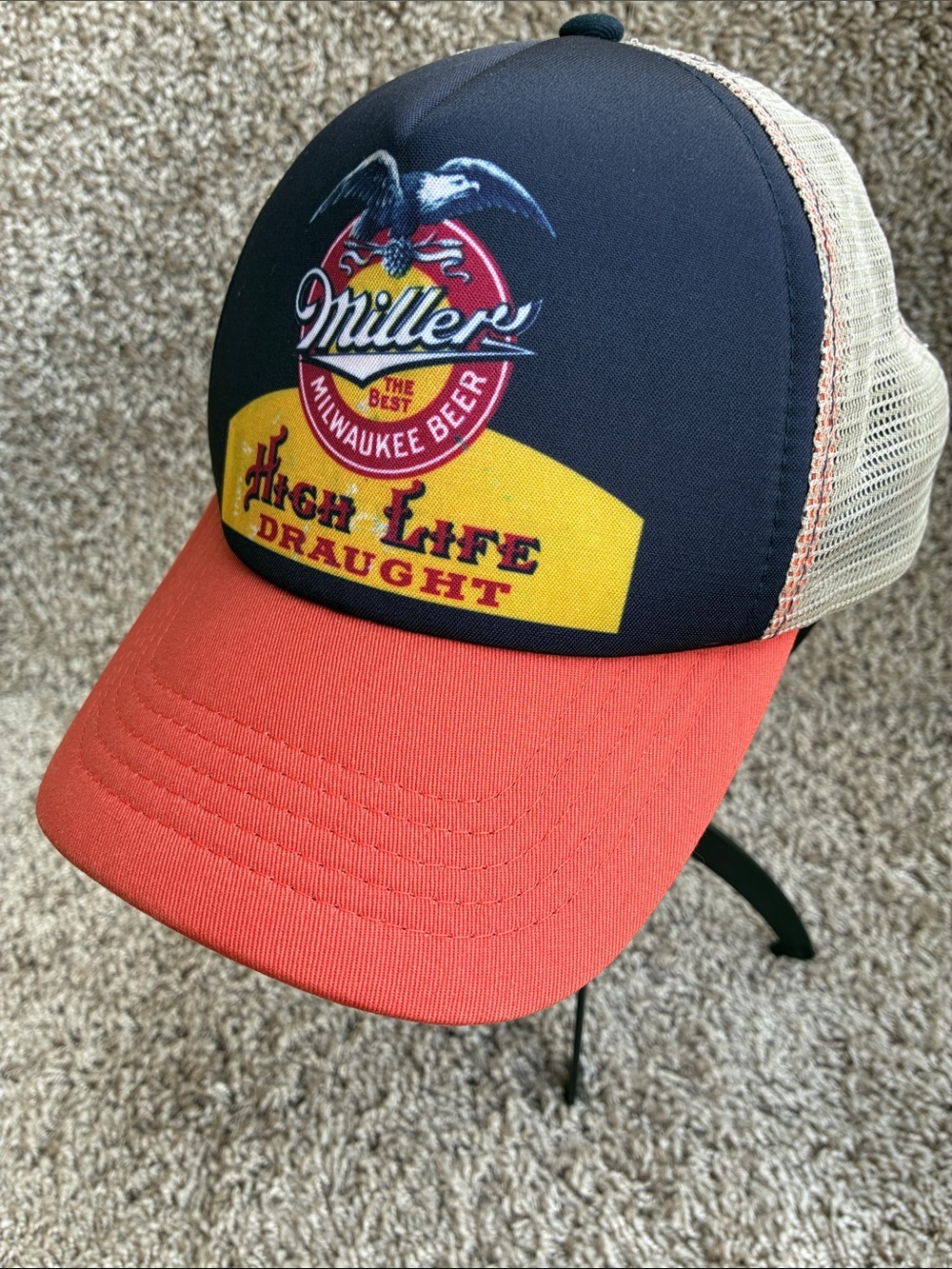 Miller High Life Draught Vintage Label Trucker SnapBack Cap